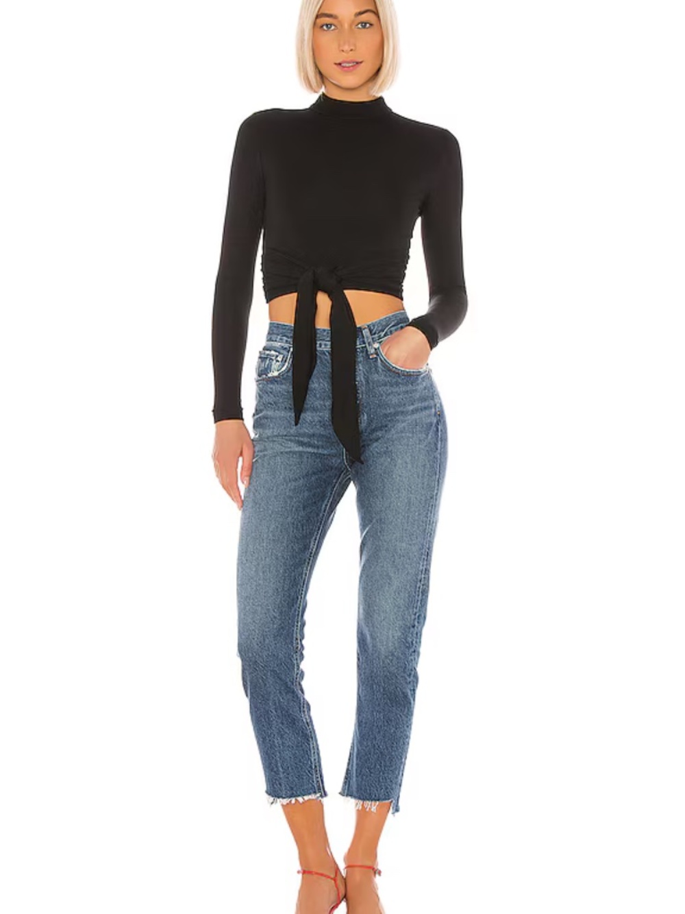 AGOLDE Riley Jeans 100% organic Cotton Disguise High Rise Straight Crop size 31
